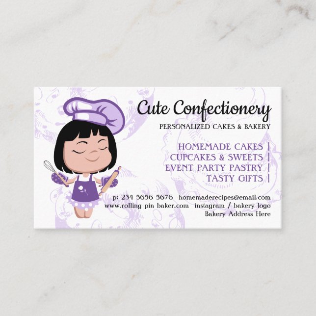 Carte De Visite Confiserie Boulangerie rabais fidélité (Devant)