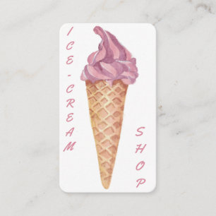 Carte De Visite Confiserie personnalisée Glace personnalisée