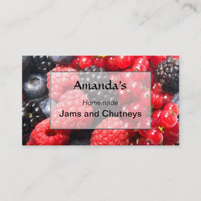 Carte De Visite confitures et chutneys maison (Devant)