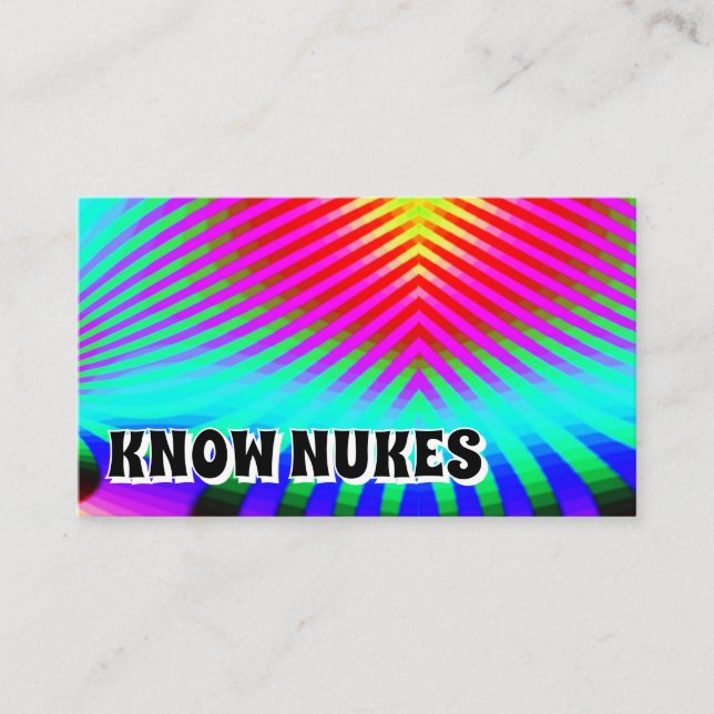 Carte De Visite CONNAISSEZ NUKES ( vous pouvez modifier les mots ) (Devant)