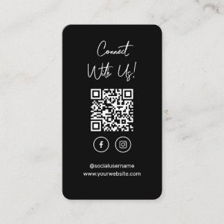 Carte De Visite Connectez-vous aux médias sociaux américains QR Co