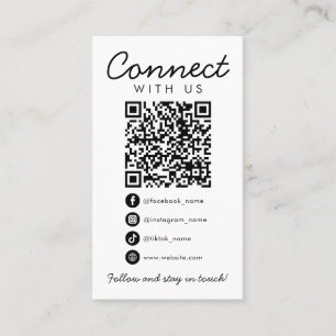 Carte De Visite Connectez-vous aux médias sociaux américains QR Co