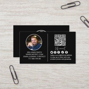Carte De Visite Connectez-vous avec nous Code QR de médias sociaux