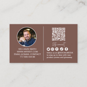Carte De Visite Connectez-vous avec nous Code QR de médias sociaux