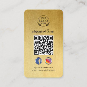 Carte De Visite Connectez-vous avec nous Code QR des médias soci
