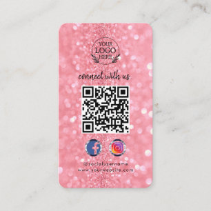 Carte De Visite Connectez-vous avec nous   Code QR des médias soci