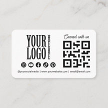 Connectez-vous avec nous Code QR des médias sociau