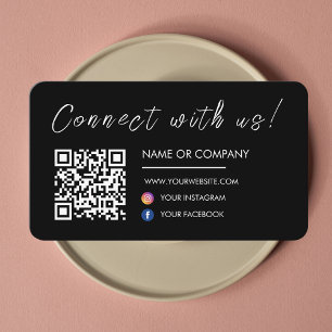 Carte De Visite Connectez-vous avec nous Code Qr du site Web Résea