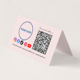 Carte De Visite Connectez-vous avec nous Code QR Média Sociaux Ent