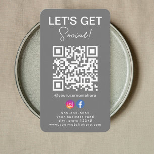 Carte De Visite Connectez-vous avec nous Instagram Facebook Logo Q