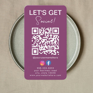 Carte De Visite Connectez-vous avec nous Instagram Facebook Logo Q