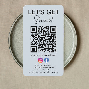 Carte De Visite Connectez-vous avec nous Instagram Facebook Logo Q