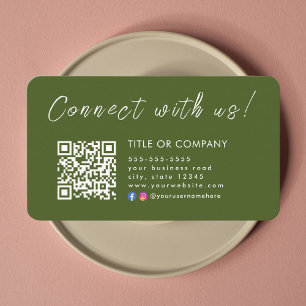 Carte De Visite Connectez-vous avec nous Instagram Facebook Qr Cod