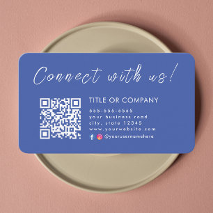 Carte De Visite Connectez-vous avec nous Instagram Facebook Qr Cod
