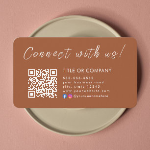 Carte De Visite Connectez-vous avec nous Instagram Facebook Qr Cod