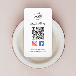 Carte De Visite Connectez-vous avec nous Instagram Facebook Social