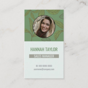 Carte De Visite Connectez-vous avec nous   Logo de thé vert QR Cod