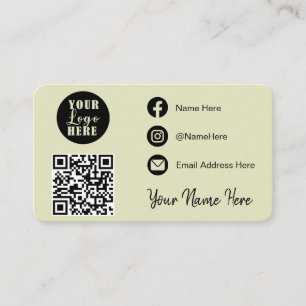 Carte De Visite Connectez-vous avec nous Médias sociaux QR