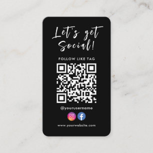 Carte De Visite Connectez-Vous Avec Nous Qr Code Facebook Instagra