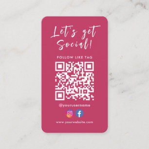 Carte De Visite Connectez-Vous Avec Nous Qr Code Facebook Instagra