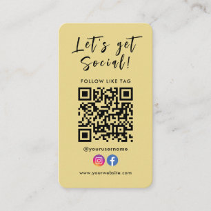 Carte De Visite Connectez-Vous Avec Nous Qr Code Facebook Instagra