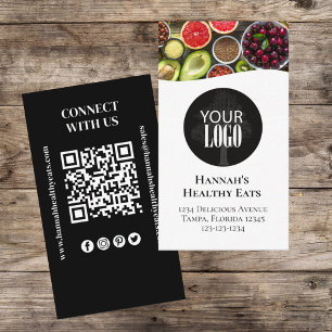 Carte De Visite Connectez-vous avec nous   QR Code Logo simple Pho