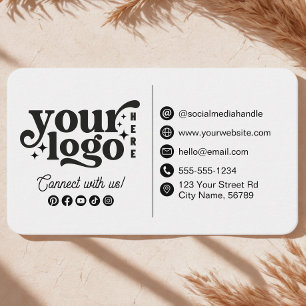Carte De Visite Connectez-vous avec nous Social Media Contact Info