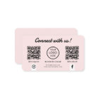 Connectez-vous avec nous Social Media Double QR Co