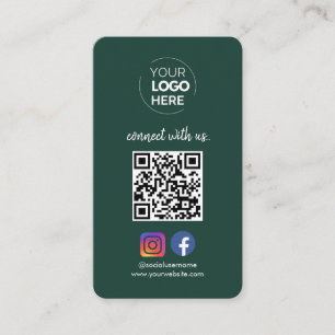 Carte De Visite Connectez-vous avec nous   Social Media QR Code Em