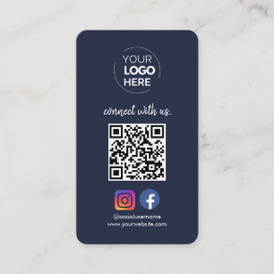 Carte De Visite Connectez-vous avec nous   Social Media QR Code Ma