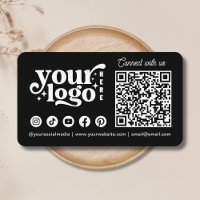 Connectez-vous avec nous Social Media QR Code noir