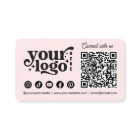 Connectez-vous avec nous Social Media QR Code Rose