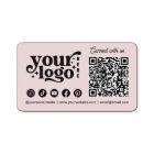 Connectez-vous avec nous Social Media QR Code Rose