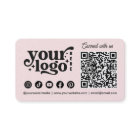 Connectez-vous avec nous Social Media QR Code Rose