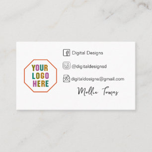 Carte De Visite Connectez-vous avec nous sur les médias sociaux en