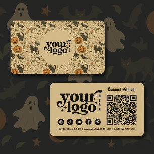 Carte De Visite Connectez-vous avec nous Vintage Halloween Éffraya