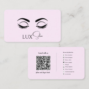 Carte De Visite Connexion aux médias sociaux Lashs de logo du code