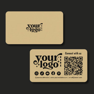 Carte De Visite Connexion moderne minimaliste avec le logo US et l