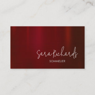 Carte De Visite Connoiseur sommelier de vin