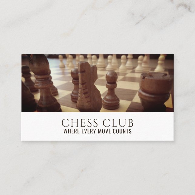 Carte De Visite Conseil d'échecs, Club d'échecs (Devant)