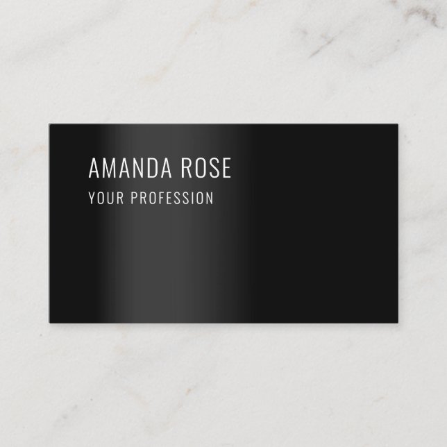 Carte De Visite Conseil professionnel minimalisme Élégant noir (Devant)