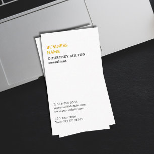 Carte De Visite Conseiller blanc minimaliste élégant