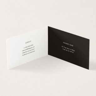 Carte De Visite Conseiller blanc noir élégant simple minimaliste