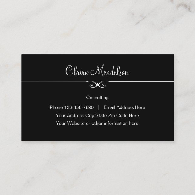 Carte De Visite Conseiller commercial chic (Devant)