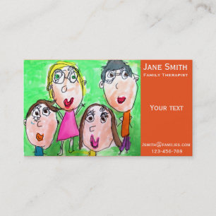 Carte De Visite Conseiller de famille de thérapeute de famille