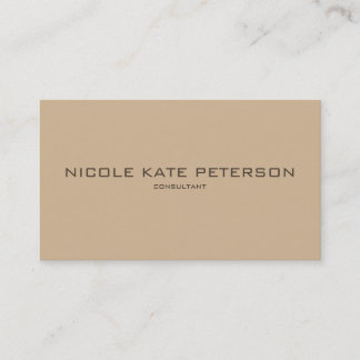 Carte De Visite Conseiller élégant minimaliste beige simple