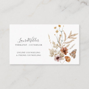 Carte De Visite Conseiller en ligne Fleurs sauvages