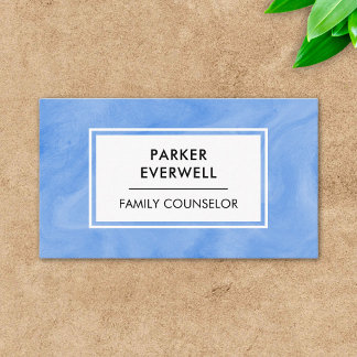 Carte De Visite Conseiller en mariage familial Flux bleu