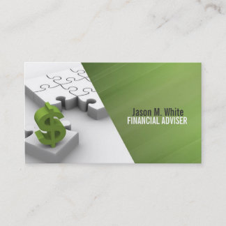 Carte De Visite Conseiller financier, Consultant en argent, Consei