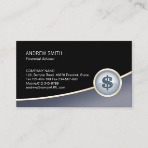 Carte De Visite Conseiller financier Finance Dollar Icon Business 